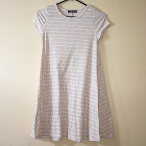 Pinc Striped Skater Dress